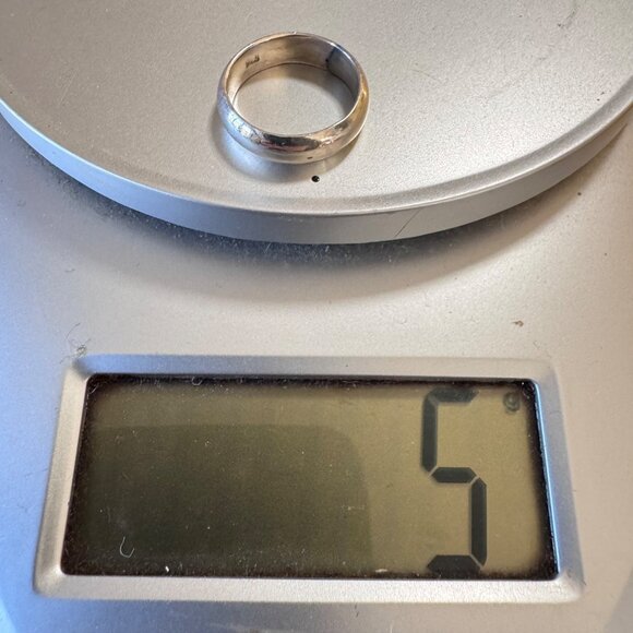 Sterling Silver 925 5.4mm Half Round Wedding Band Bright Finish Ring Size 7.25 - Picture 7 of 7